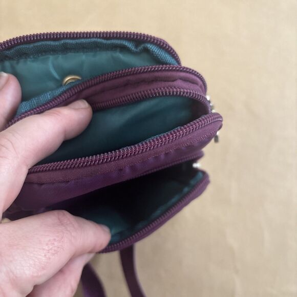 Crossbody bag Purple Cell Phone wallet Crossbody Strap And Belt Loop Fanny Pack - Picture 6 of 10